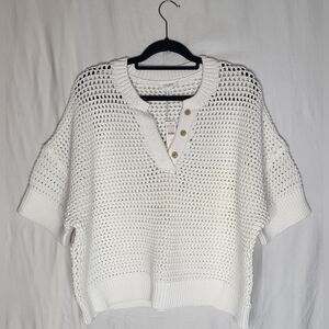 NEW Talbots Haven Well Within Knot Stitch Henley In White Size XXL NWT